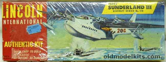 Lincoln 1/152 Short Sunderland III Flying Boat, 118 plastic model kit